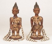 PAIR OF AFRICAN YORUBA IBEJI (