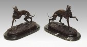 PAIR OF AFTER MENE BRONZE GREY