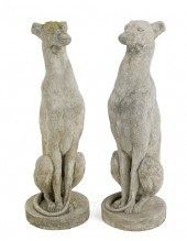 Pair of aggregate lawn whippet