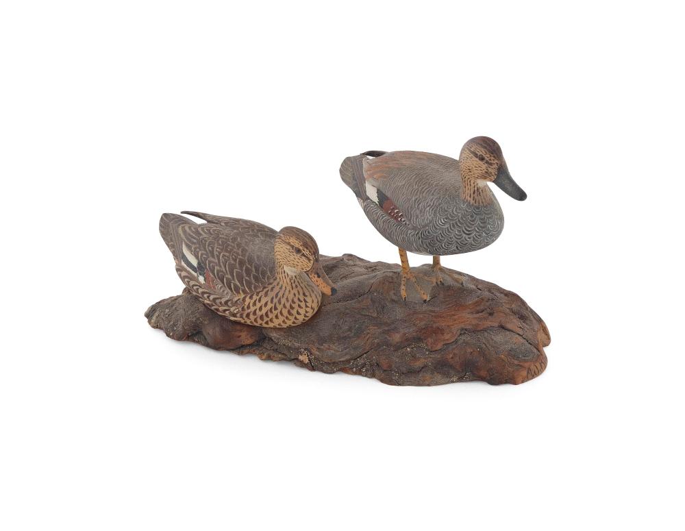 PAIR OF A.J. KING MINIATURE GADWALL
