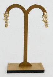 PAIR OF ALA 14K YELLOW GOLD DI