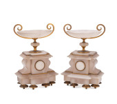 PAIR OF ALABASTER GARNITURE TA