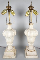 PAIR OF ALABASTER NEOCLASSICAL