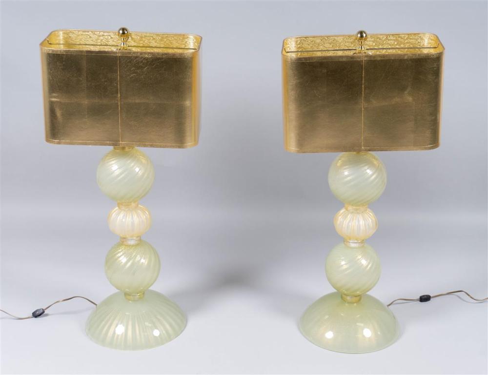 PAIR OF ALBERTO DONA GOLD AND GREEN