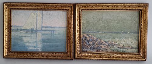 PAIR OF ALEXANDER H. LAPPE OIL ON