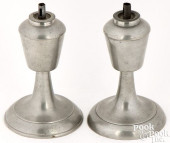 PAIR OF ALLEN PORTER PEWTER FL