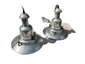 PAIR OF ALUMINUM HANGING FIXTU