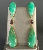 PAIR OF AMAZONITE, AMETHYST CA