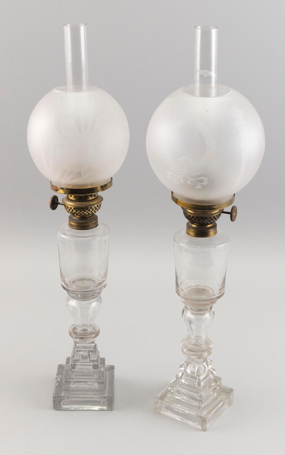 PAIR OF AMERICAN BLOWN AND MOLDED