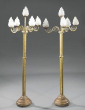 PAIR OF AMERICAN BRASS FIVE-LI