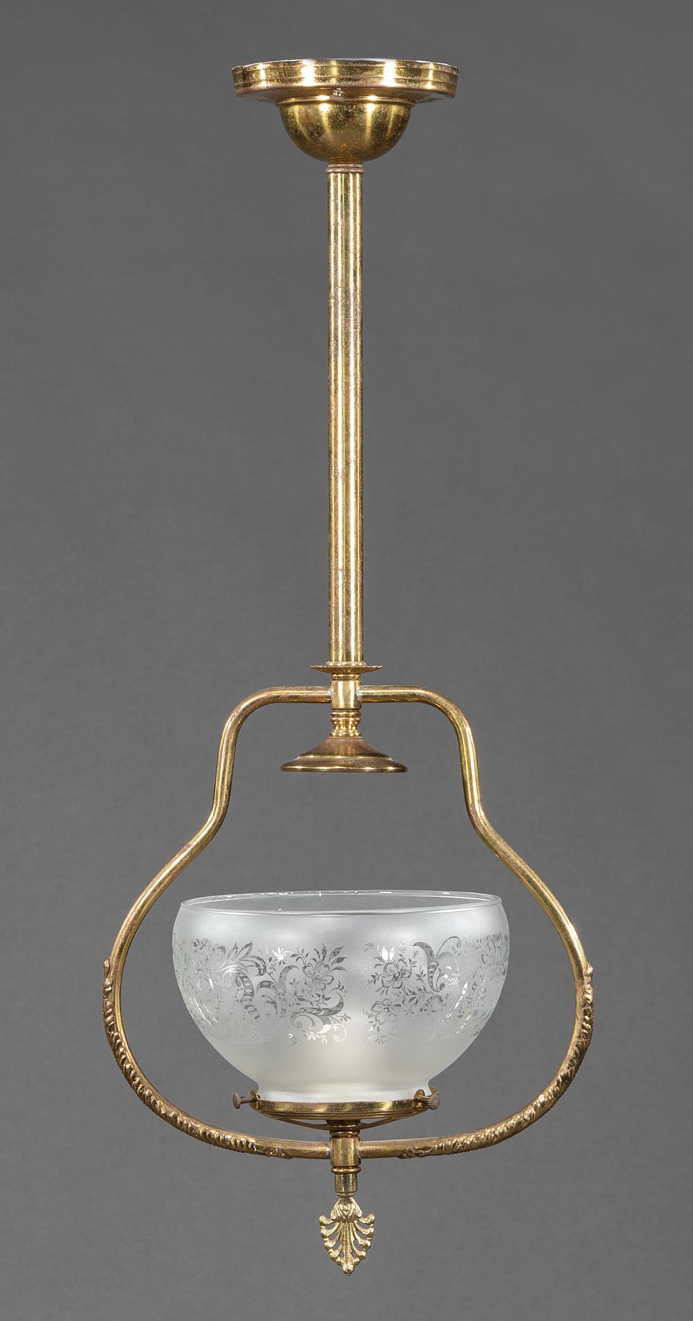 PAIR OF AMERICAN BRASS HALL