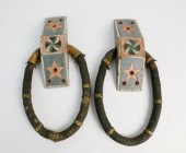 PAIR OF AMERICAN CARVED AND PA