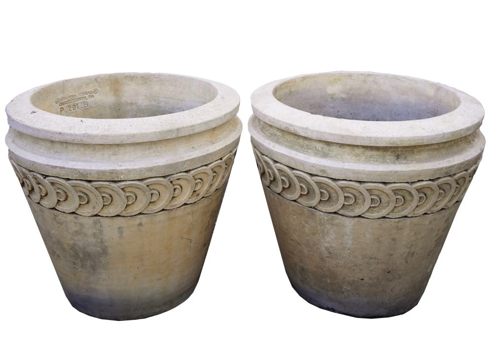 PAIR OF AMERICAN CAST-CEMENT