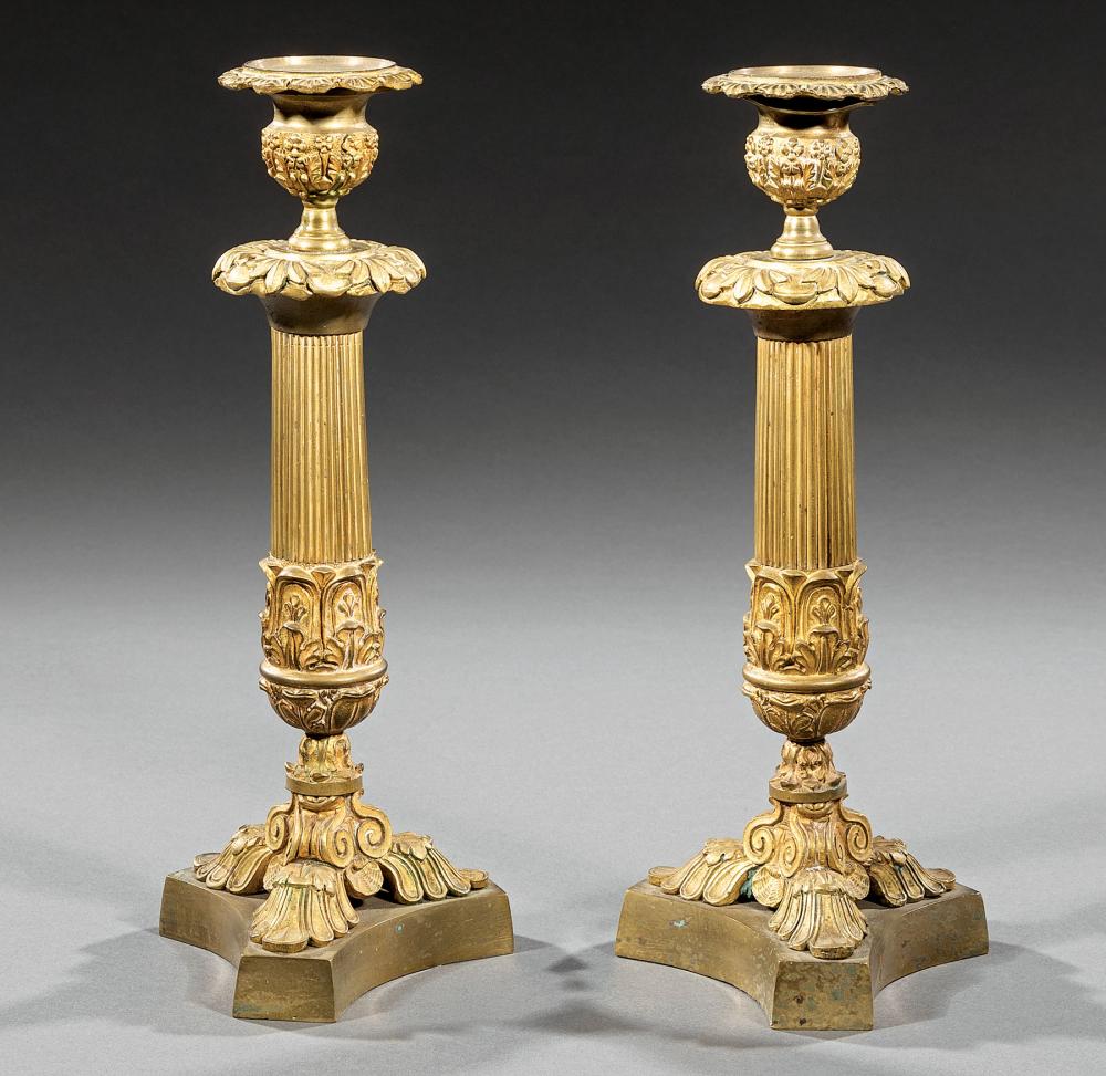 PAIR OF AMERICAN CLASSICAL BRASS