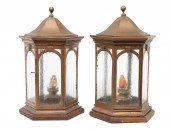 PAIR OF AMERICAN COPPER LANTER
