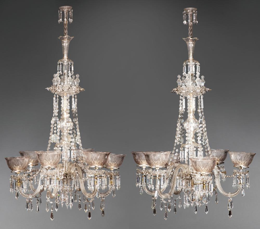 PAIR OF AMERICAN CUT GLASS