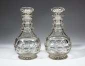 PAIR OF AMERICAN CUT GLASS DEC