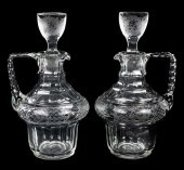 PAIR OF AMERICAN CUT GLASS DEC