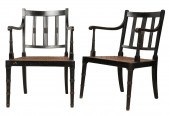 PAIR OF AMERICAN EBONIZED AND