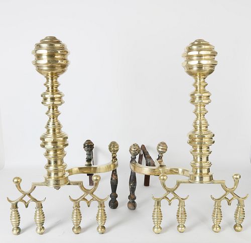 PAIR OF AMERICAN EMPIRE BRASS