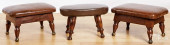 PAIR OF AMERICAN MAHOGANY FOOT