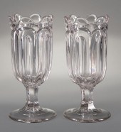 PAIR OF AMERICAN MOLDED GLASS