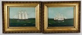 PAIR OF AMERICAN NAIVE SHIP PO