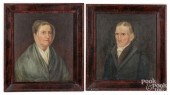 PAIR OF AMERICAN OIL ON CANVAS