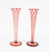 PAIR OF AMERICAN OVERLAY GLASS