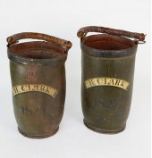 PAIR OF AMERICAN PAINTED LEATH
