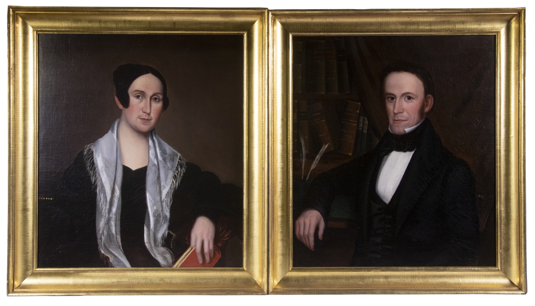 PAIR OF AMERICAN PORTRAITS IN