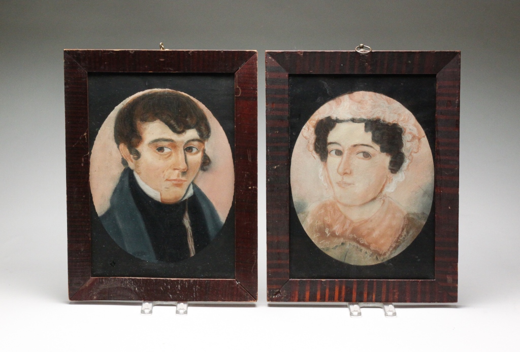 PAIR OF AMERICAN PORTRAITS.