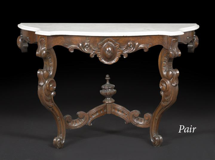 Pair of American Rococo Revival