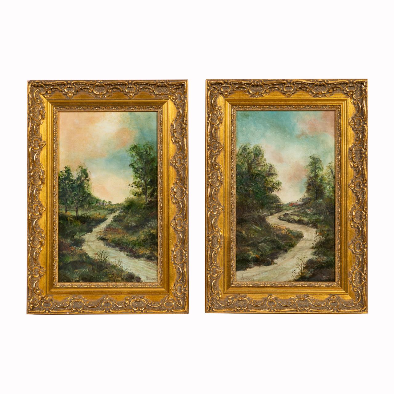 PAIR OF AMERICAN SCHOOL O/C