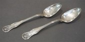 PAIR OF AMERICAN SILVER 'FIDDL
