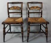 PAIR OF AMERICAN STENCILED AND