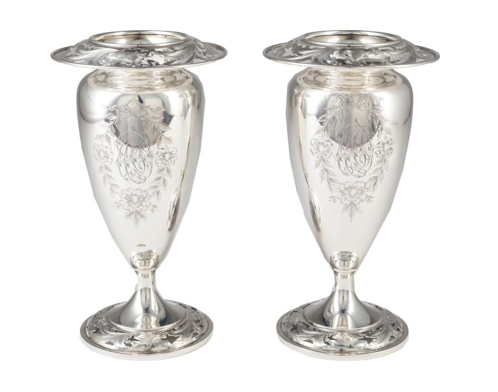 PAIR OF AMERICAN STERLING SILVER