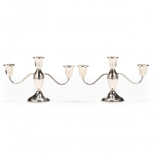 PAIR OF AMERICAN STERLING SILVER