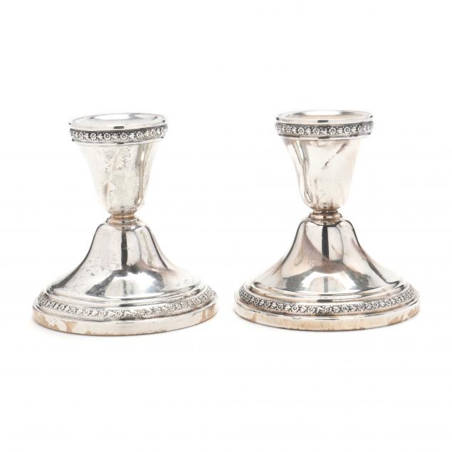 PAIR OF AMERICAN STERLING SILVER