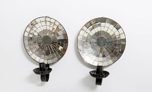 PAIR OF AMERICAN TIN REFLECTIVE