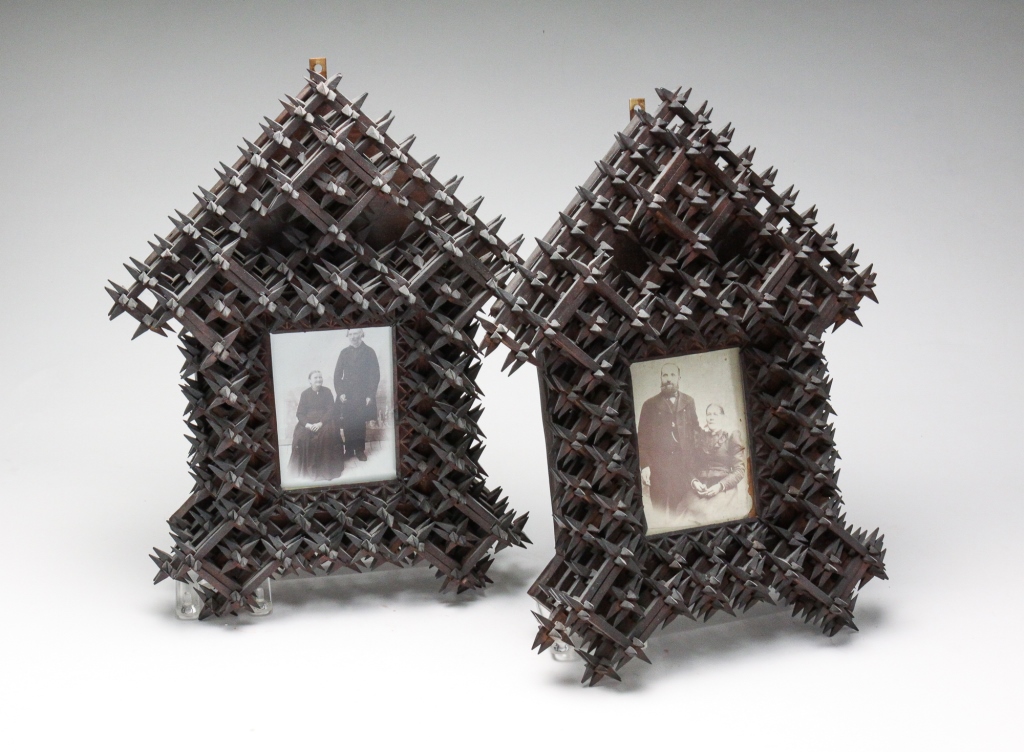 PAIR OF AMERICAN TRAMP ART