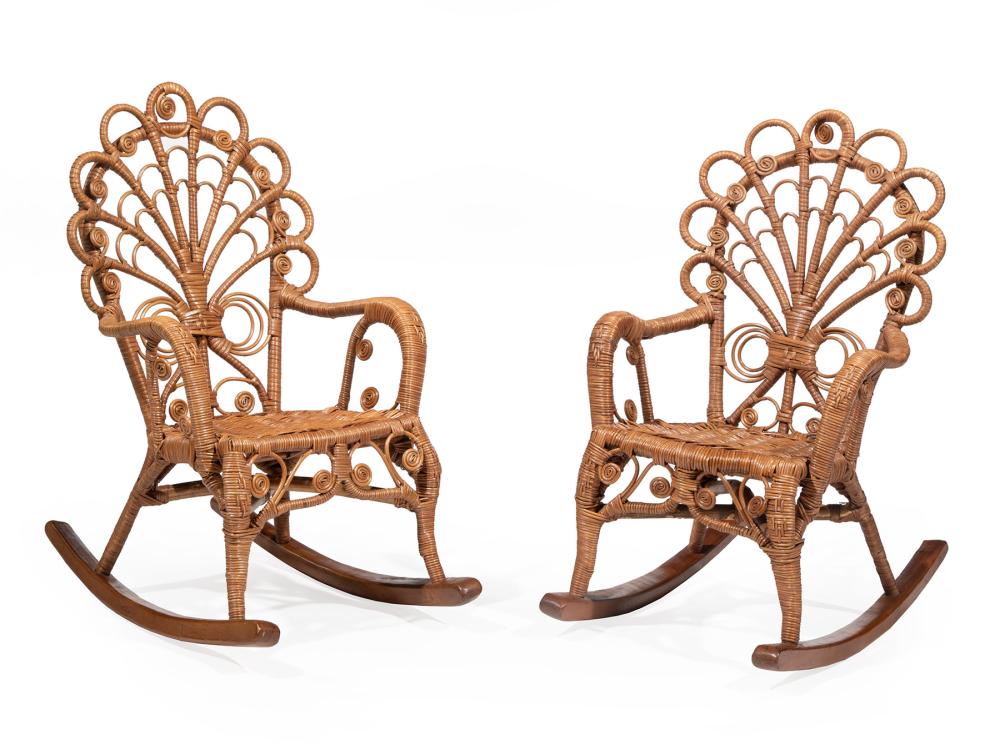 PAIR OF AMERICAN WICKER CHILD'S