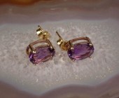 PAIR OF AMETHYST AND FOURTEEN