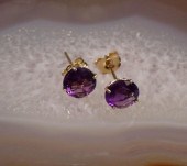 PAIR OF AMETHYST AND FOURTEEN