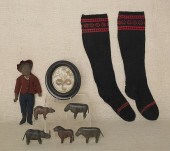 Pair of Amish wool stockings t