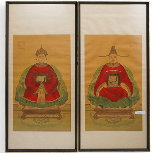 PAIR OF ANCESTRAL PORTRAIT
