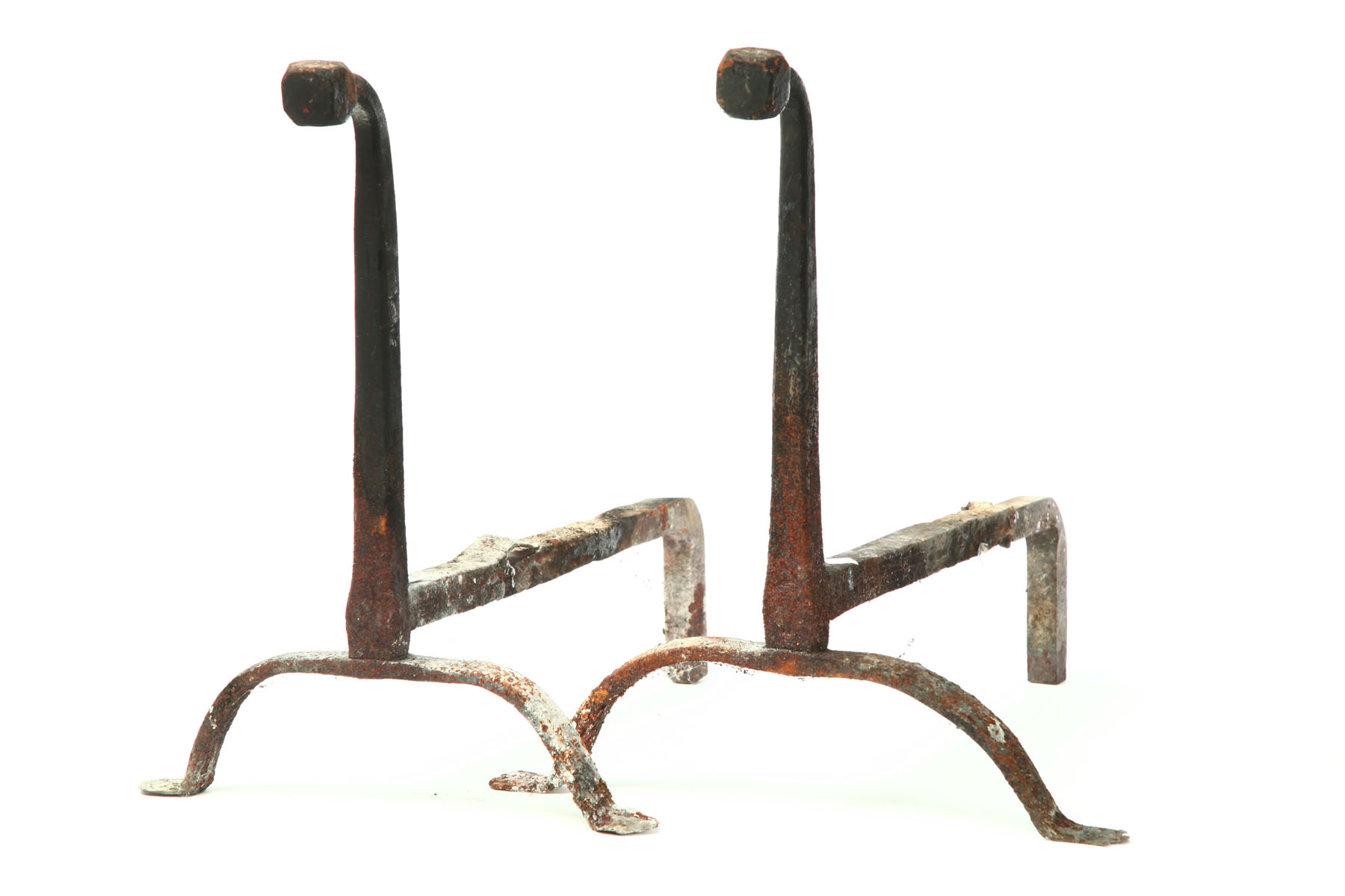 PAIR OF ANDIRONS.  American  20th