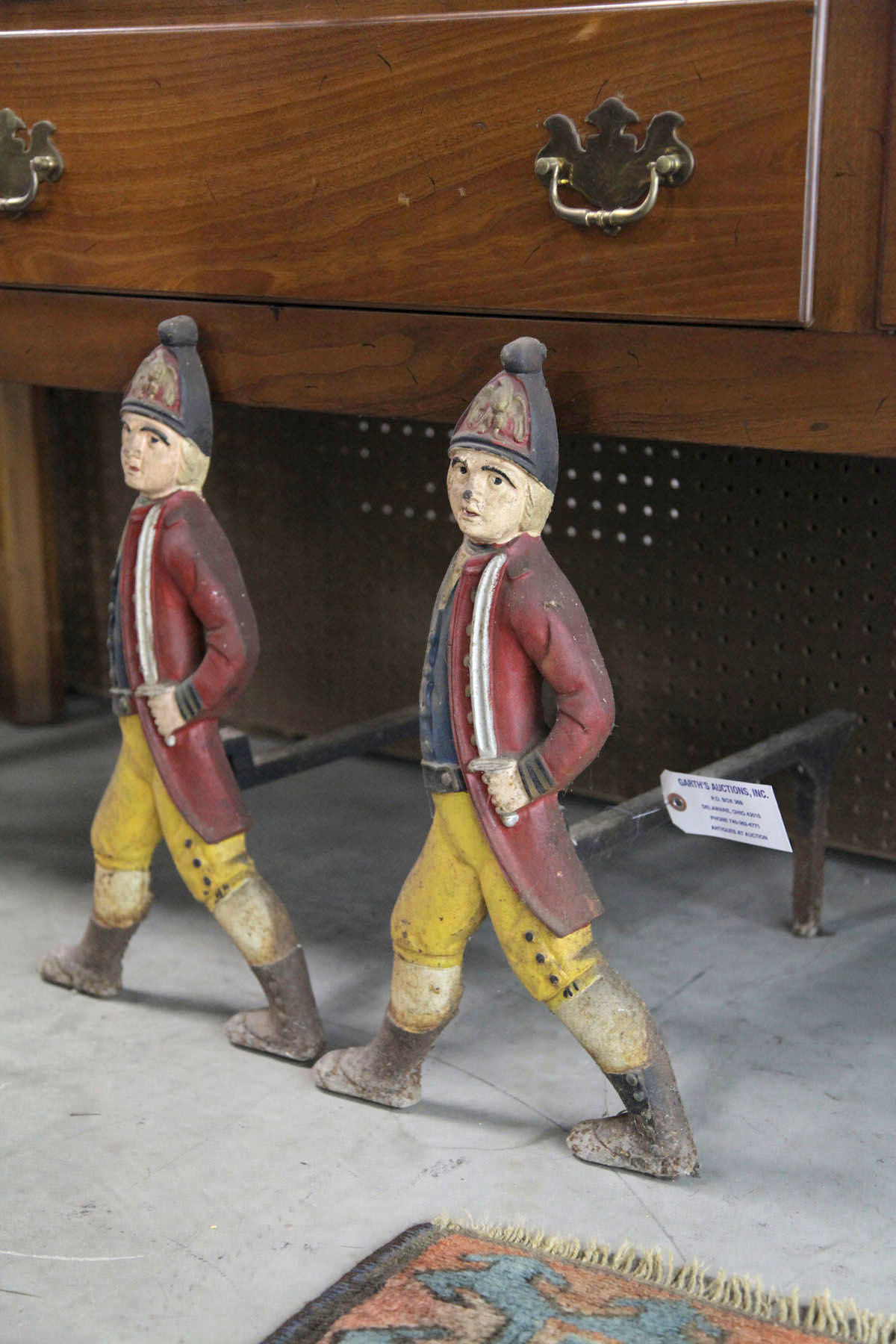PAIR OF ANDIRONS.  American 