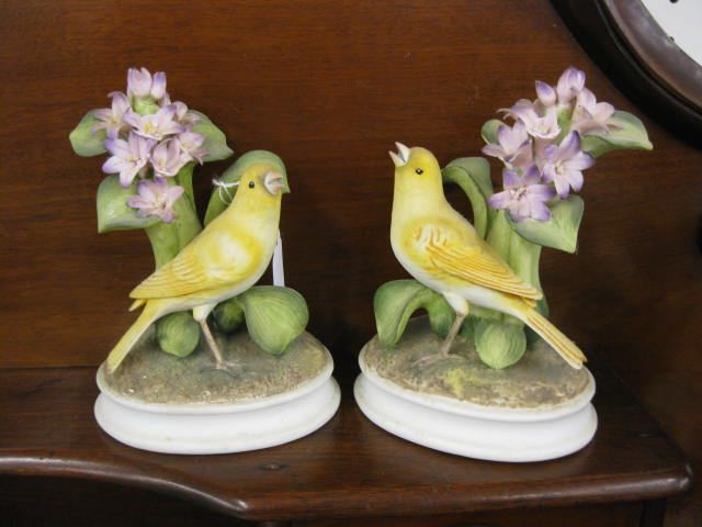 Pair of Andrea Porcelain Bird