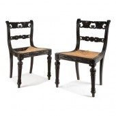 Pair of Anglo-Ceylonese Ebony